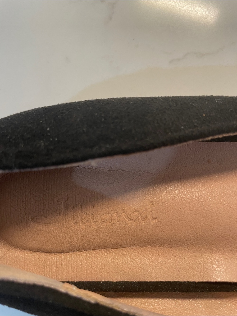 Black Pearl-Embellished Pointed Flats for Women - Picture 5 of 6